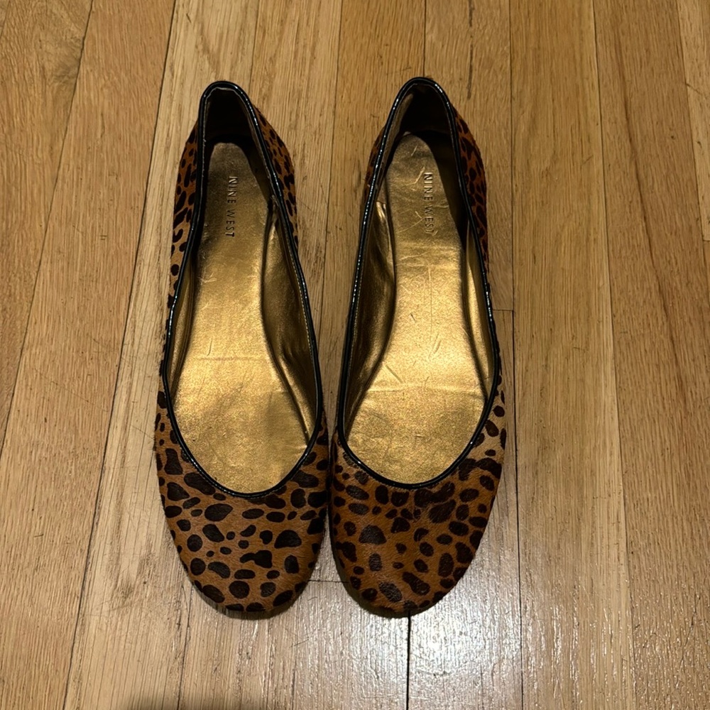 EUC Nine West Cheetah print ballet flats 11M